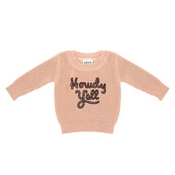 Sweater - Blush Howdy Y'all
