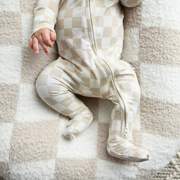 Oakley Tan Checks Plush Blanket