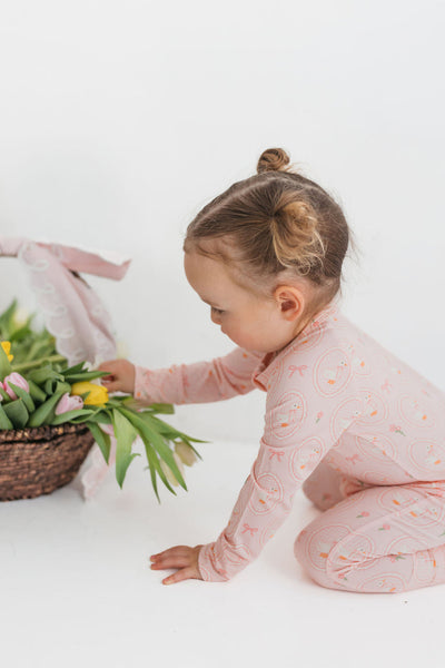 Pink Little Goose Zip Romper