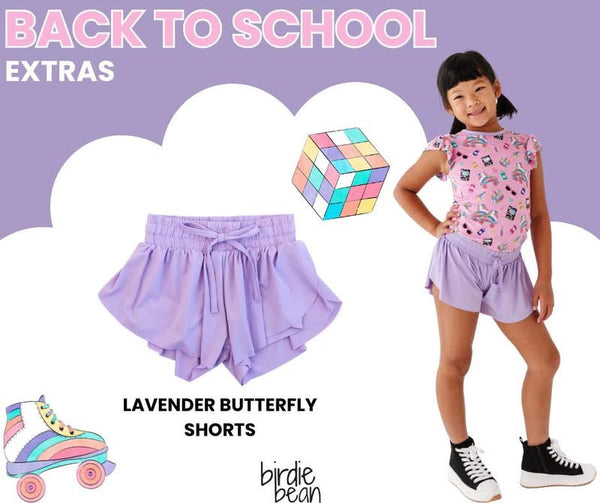 Lavender Butterfly Shorts