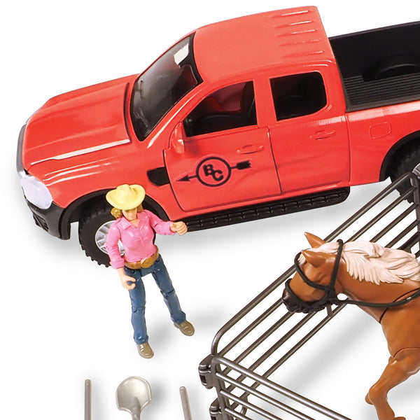 Big Country Toys Truck and Horse Trailer Playset