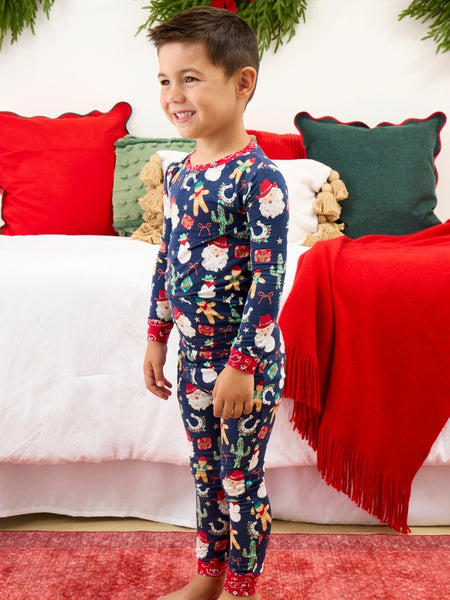 Giddy Up Santa Western Christmas Pajama Set