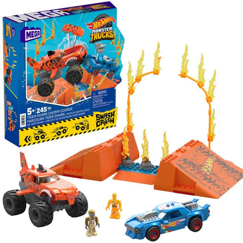 Mega™ Hot Wheels Smash N Crash Tiger Shark Chomp Course