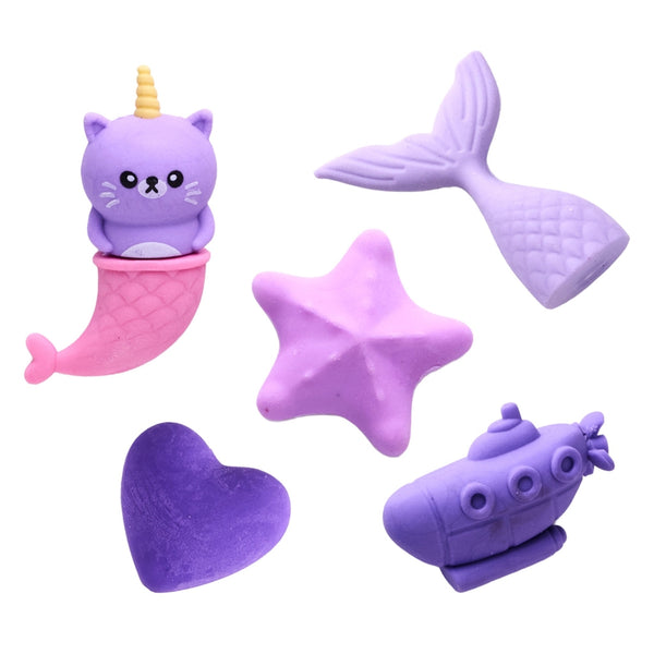 Desk Pets Mini Erasers - Mermaid Theme Set of 15