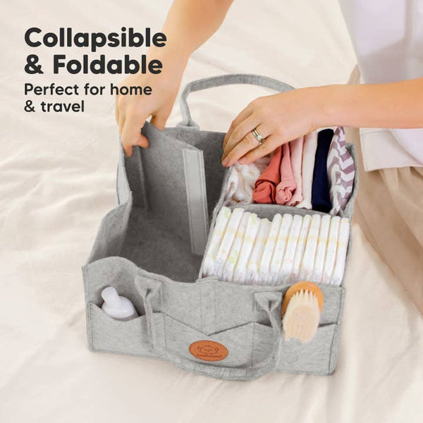 KB Original Baby Diaper Caddy - Gray