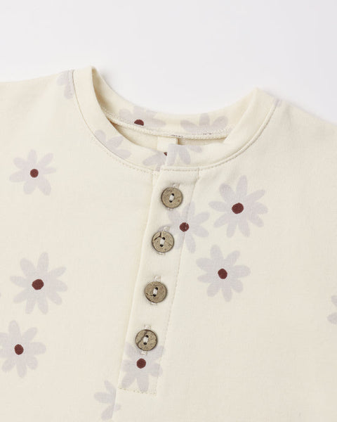 Relaxed Fleece Jumpsuit Blue Daisy
