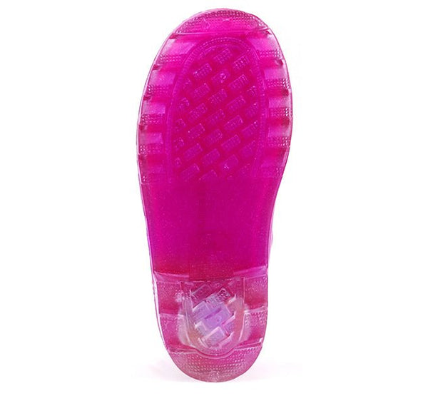 Lighted Solid Rain Boot - Pink