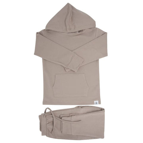 Just Taupe Hooded Jogger Set