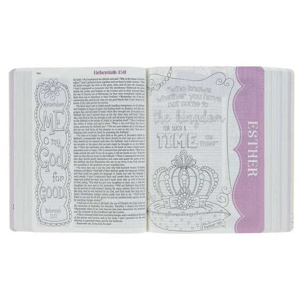 Esv My Creative Bible For Girls - Pink Floral