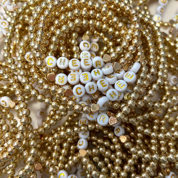 Gold Cheer Bracelets