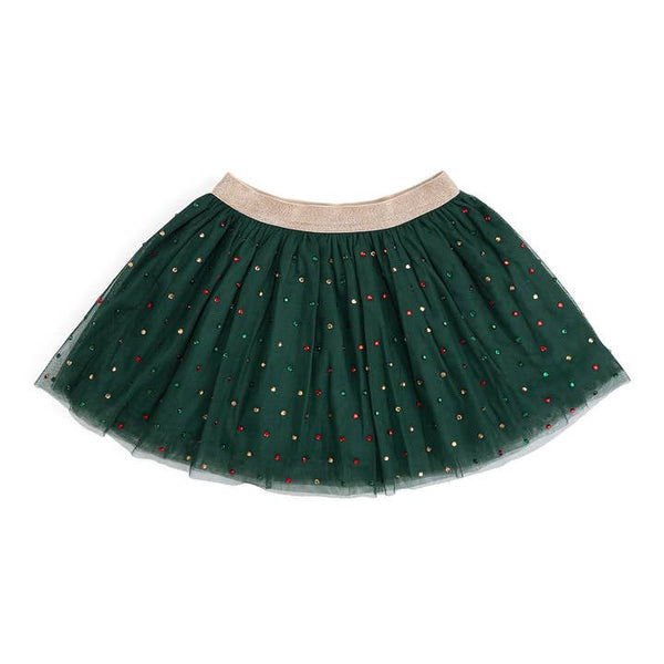 Emerald Rhinestone Christmas Tutu Skirt