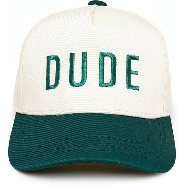 Two Tone Vintage Cap - Dude (Green/Beige)