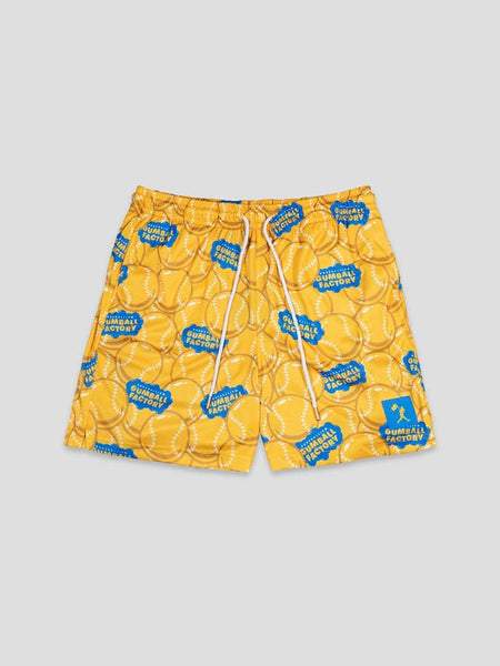 Yellow Gumball Factory Diamond Air Mesh Shorts