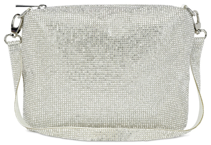 IS White Crystal Cross Body Bag