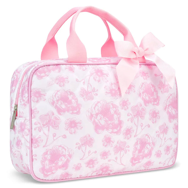 Pretty Pink Toile Large Cosmetic Bag