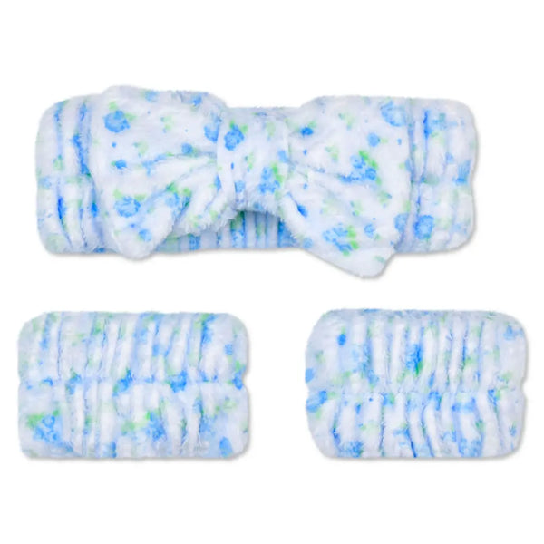Iscream Blue Ditsy Spa Day Headband and Cuffs