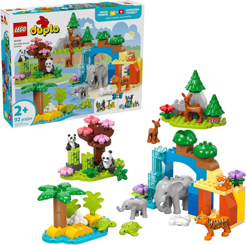 LEGO® DUPLO Town 3 in 1 Wild Animal Families Building Toy Playset 10446