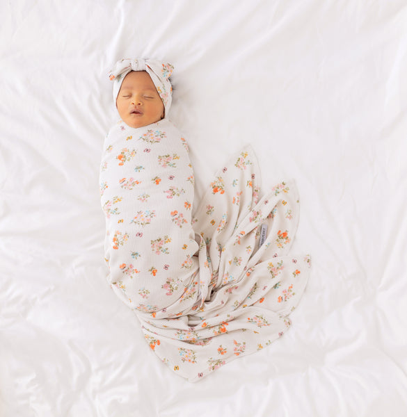 Clemence Swaddle and Headwrap Set