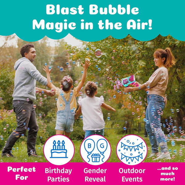 WOWMAZING PoppinColorz Cozmic Light-Up Color Bubbles Blaster