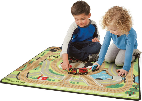 MD Round the Rails Train Rug