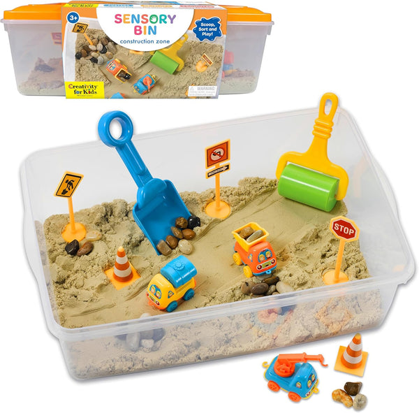 Creativity for Kids Sensory Bin Construction Zone