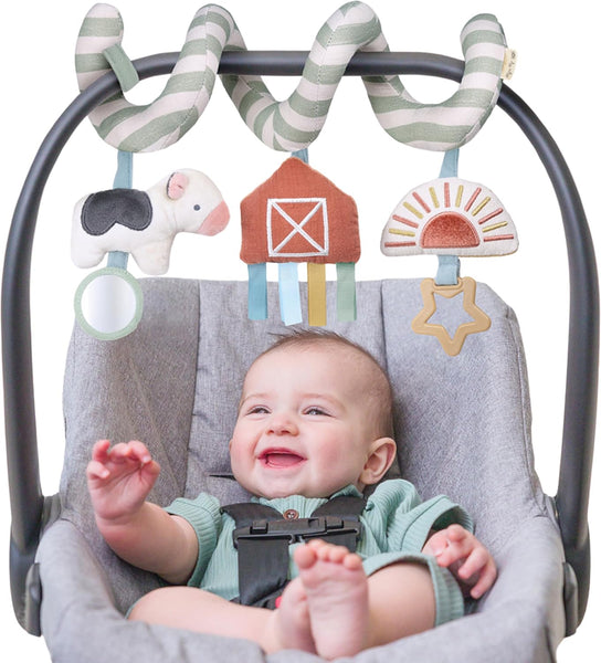 Itzy Bitzy Spiral Car Seat Activity Toy - Farm