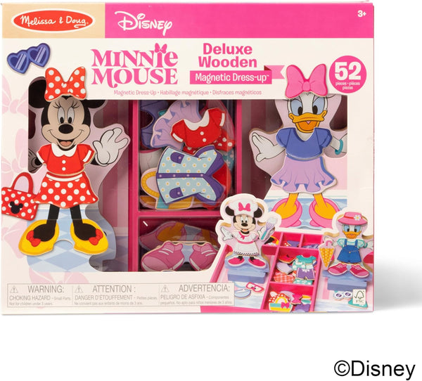Melissa & Doug Disney Minnie Mouse and Daisy Duck Deluxe Wooden Magnetic Dress-Up