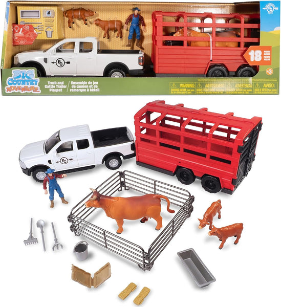 Big Country Toys Truck & Cattle Trailer Adventure Playset