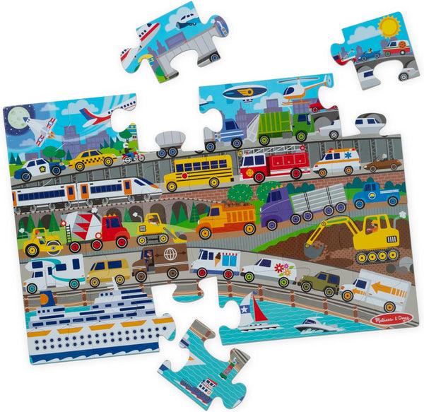 MD Traffic Jam Jumbo Floor Puzzle, 24-Piece
