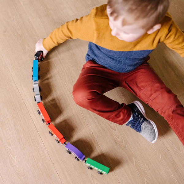 MD  Magnetic Wooden Train Cars