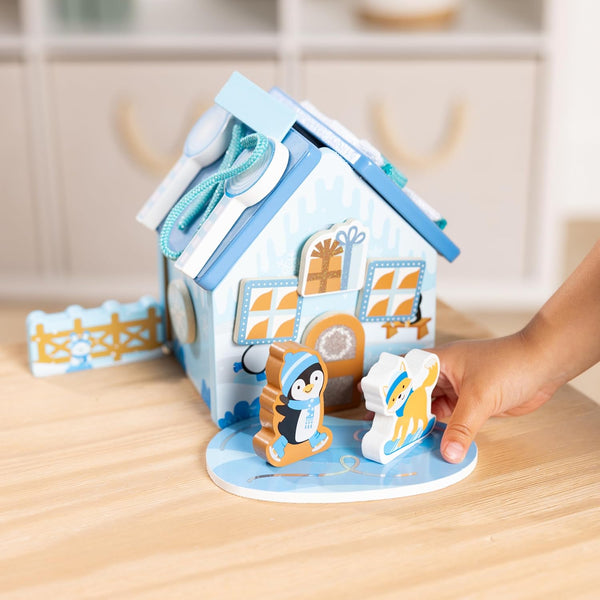 Wooden Gingerbread House Play Set - Winter Frost
