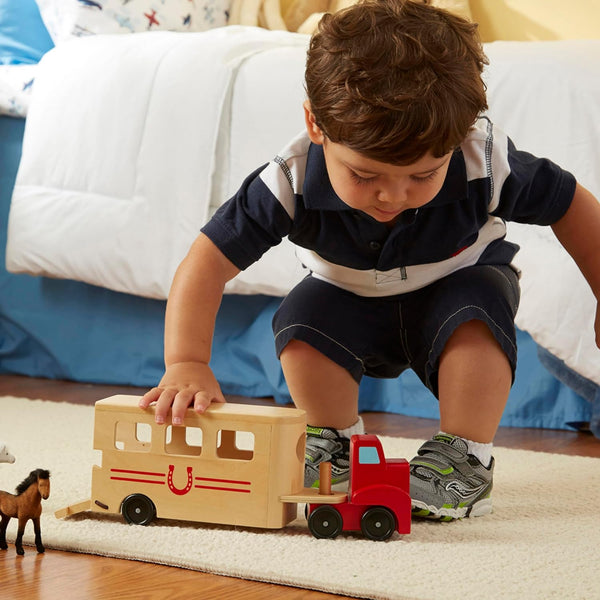 MD  Horse Carrier Wooden Vehicles Play Set