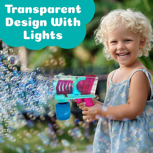 WOWMAZING PoppinColorz Cozmic Light-Up Color Bubbles Blaster