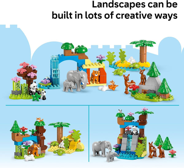LEGO® DUPLO Town 3 in 1 Wild Animal Families Building Toy Playset 10446