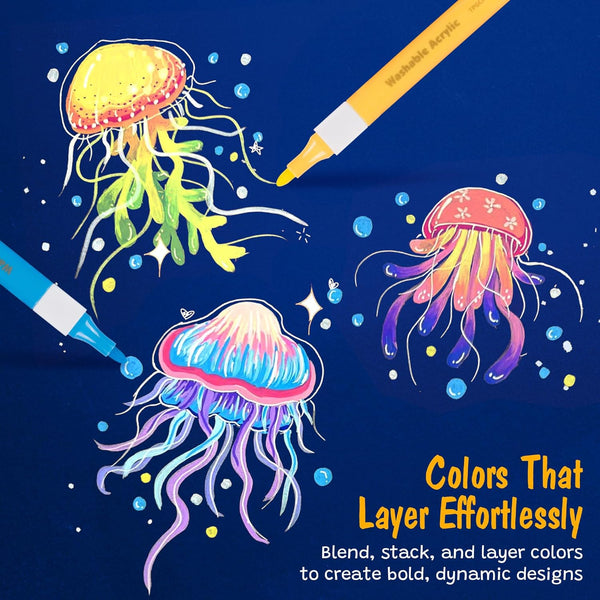 Magic Stix Washable Acrylic  Markers 24 pk.