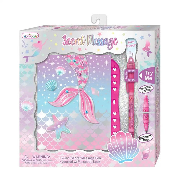 Hot Focus - Mermaid Vibes Secret Message Pen & Journal Set