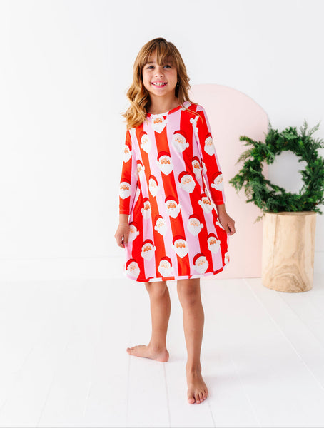 St. Nick Stripes Ribbed Bamboo Gown