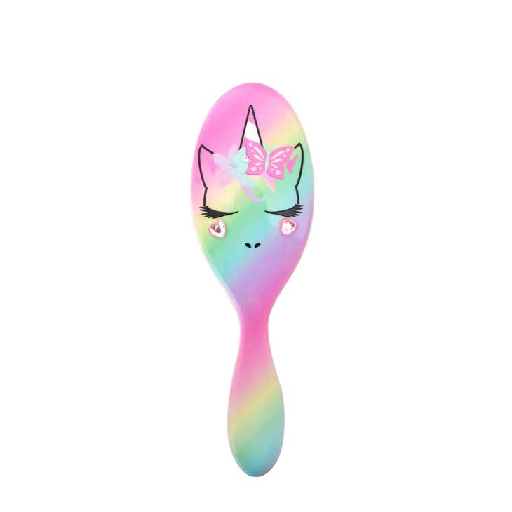 Miss Gwen Unicorn Ombre Print Round Hair Brush