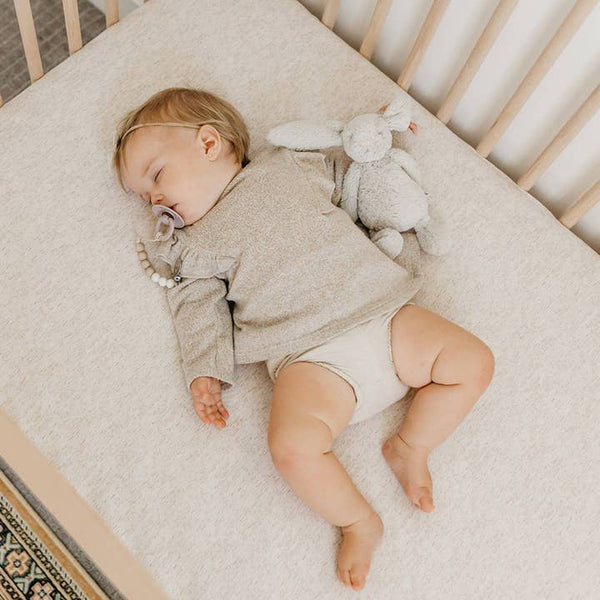 Premium Knit Fitted Crib Sheet - Oat