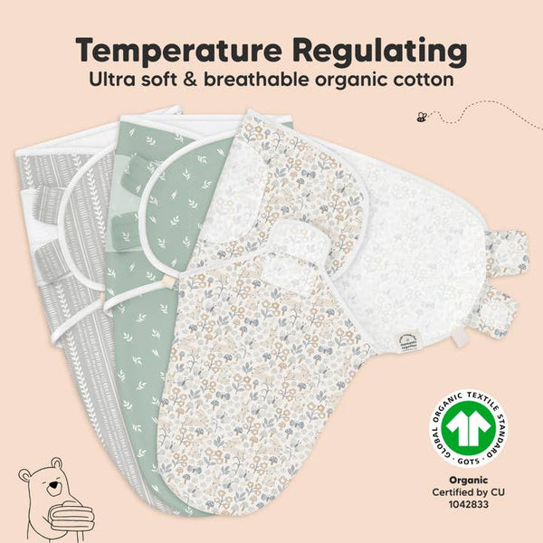 KB 3pk Soothe Baby Swaddles 0-3 Months - Prairie