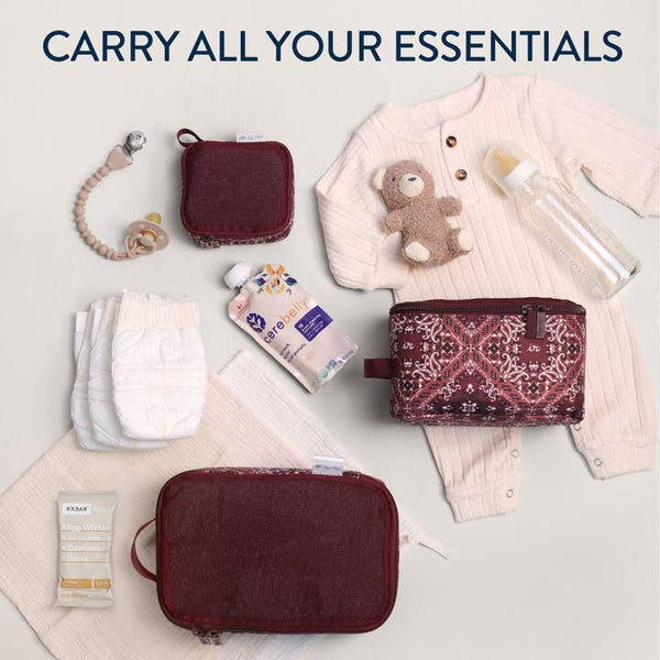 Pack Like A Boss Packing Cubes  - Paisley Wine