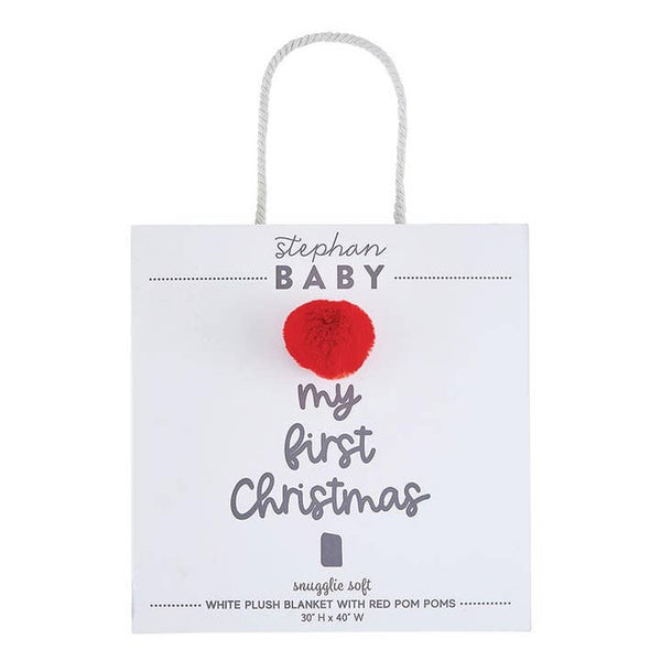 Plush Blanket with Gift Box - My First Christmas