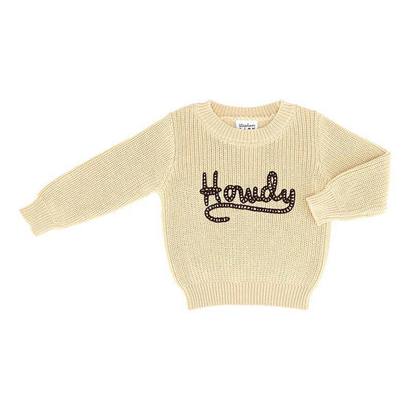 Sweater - Tan Howdy