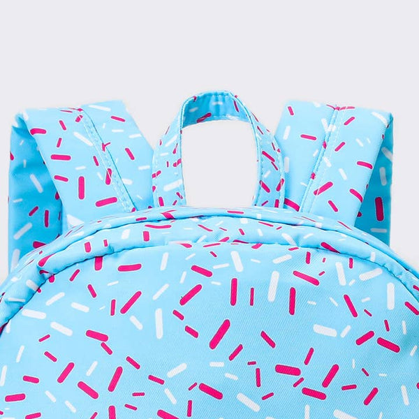 SK Ice Cream Drip Kids Canvas Backpack - Blue