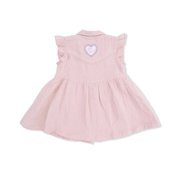 Yee Haw Cowgirl - Western Pearlsnap Dress & Bloomer