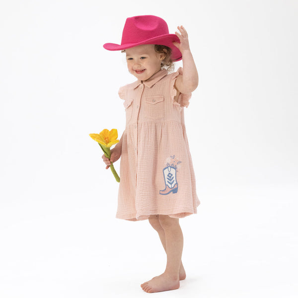 Yee Haw Cowgirl - Western Pearlsnap Dress & Bloomer