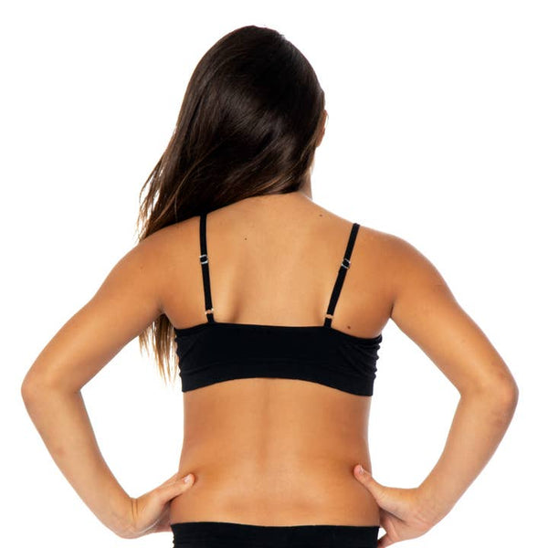 BLACK Seamless Bra Cami with Adjustable Straps