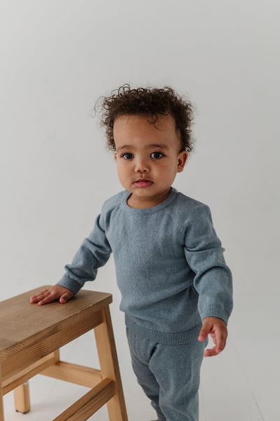 Teal Marble Soft Knit Set