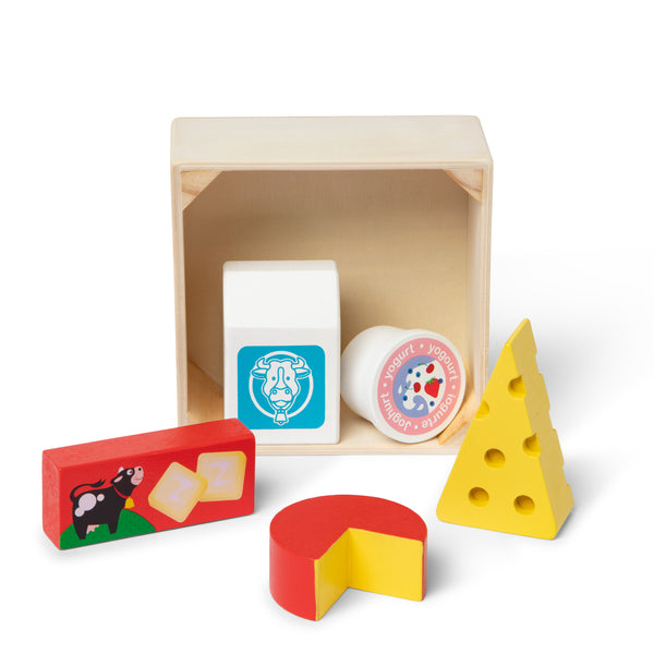 Wooden Food Groups Play Set - Dairy