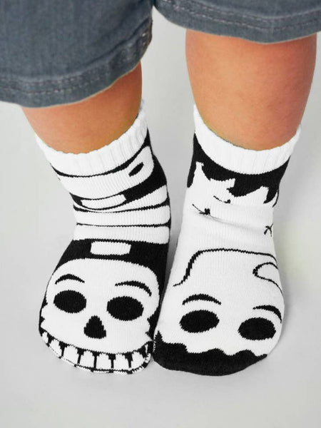 Ghost & Skeleton Glow in the Dark Non-Slip Kids Socks